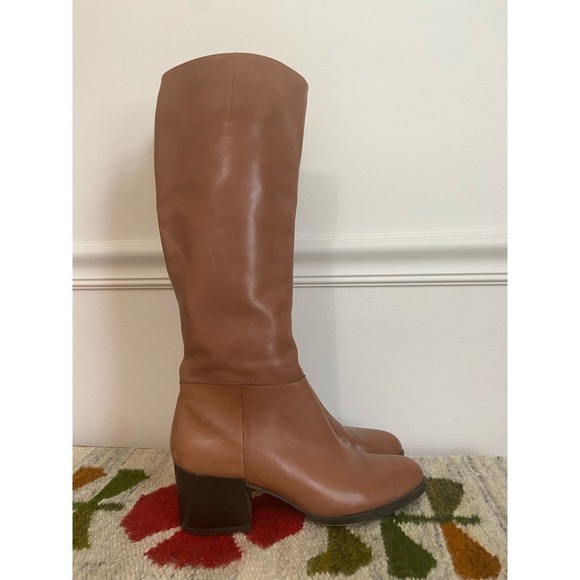 Sam Edelman Joelle Boots mid brown  knee high size 7.5 - Picture 2 of 13